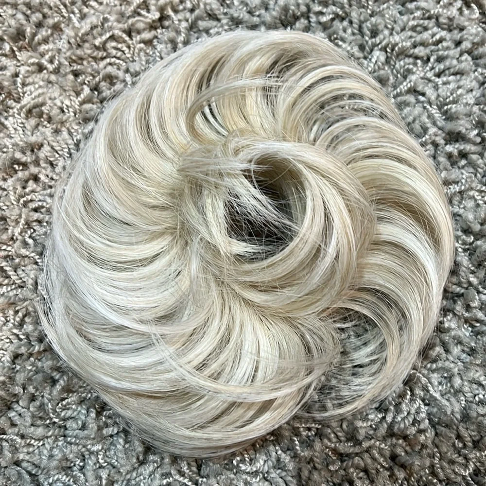 Elegant Blonde Bleach Hair Bun Extension NEW